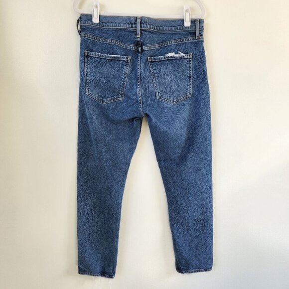 AGOLDE Toni Mid Rise Straight Jeans Medium Wash Cotton Blend Size 31 - Picture 6 of 8
